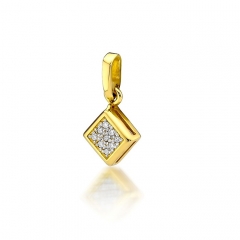 Zawieszka z brylantami 0,045ct - żółte złoto próby 585